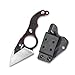 KUBEY KU166 Fixed Blade Tactical Knives with Kydex Sheath, D2 Blade and G10 Handle Full Tang for Outdoor Hunting Camping Self Defense Tools