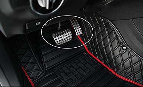 Kkmatc Custom Making Car Floor Mats For 98% Sedan Suv Sports Car Leather Full Coverage Pads Protection Waterproof Non-Slip Floor Liners (Gold Black) #TOP4