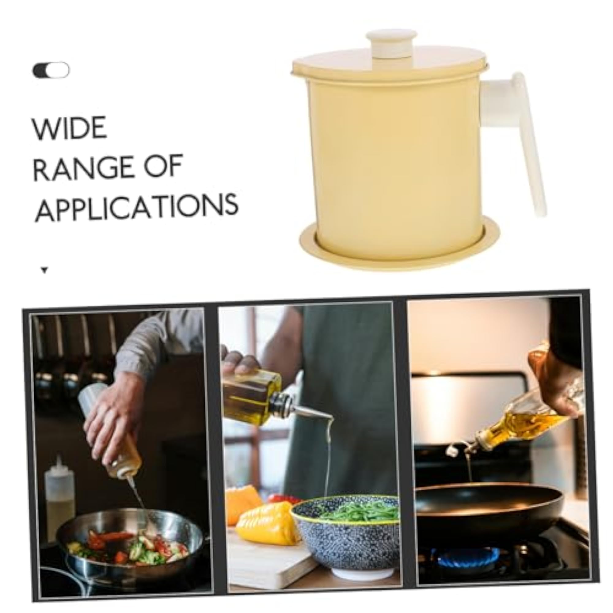 Kitchen Oil Pot Filter Grease Container