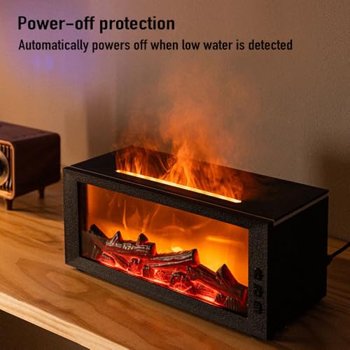 Difusor aromático eléctrico Fireplace Flame con humidificador y control remoto miniatura 3
