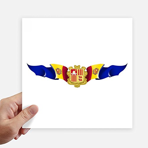 Decal drapeau Andorre multicolore autocollant pour mur et pc portable - 2