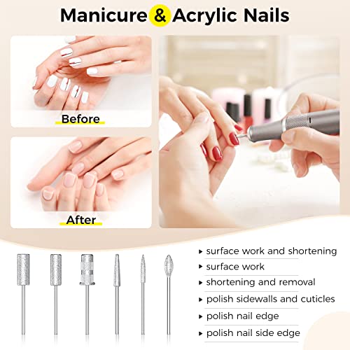 Professional Nail Drill Machine 35000 Rpm, Portable Rechargeable Electric Nail E File Machine For Acrylic Nails Gel Polishing Removing, Cordless Nail Drill For Home Salon #TOP5