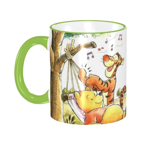 くまのプーさん アニメ マグカップ 陶器 マグ スープ マグカップ カップ コーヒーカップ ティーカップ Mug 330ml 磁器 耐熱 食器洗浄機対応 簡潔 人気 かわいい おしゃれ 両面プリント 家庭用 キチン用 プレゼント