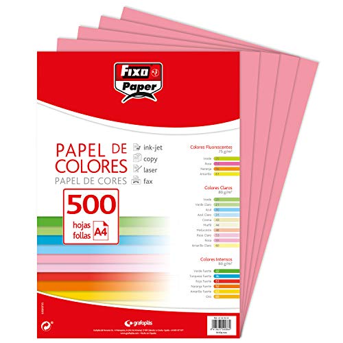 Fixo bladen 80 g, papier, roze, A4