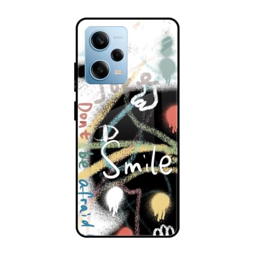Image of SmashItUp Smile | Pattern | Quote Designer Printed TPU Metal Case Mobile Back Cover for Redmi Note 12 Pro 5G