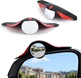 2Pcs Car Blind Spot Mirror with Side Mirror Rain Guard,360 Drgree Adjustable Convex Mirror, Automotive Exterior Accessories