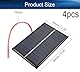 RUNCCI-YUN 4Stück 6V 100mA 90X60mm Mikro-Mini-Solar-Panel-Zellen Sonnenkollektor für Sonnenenergie, Heimwerken, DIY, Wissenschaft Projekte - Spielzeug - Akku-Ladegerät Polykristallin Solarpanel