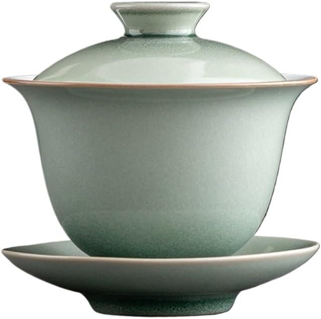 Handmade Gaiwan Teaware Ceramic Tea Making Cover Bowl