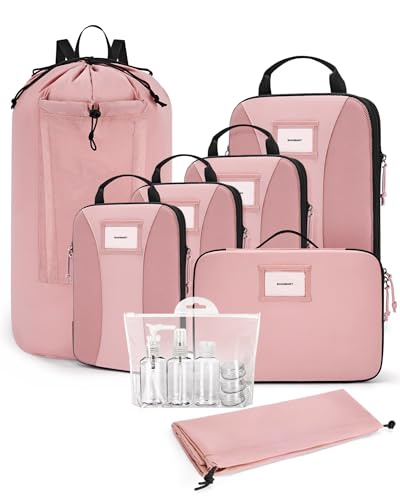 BAGSMART Compression Packing Cubes, 8 PCS Packing Cubes for Suitcases,...