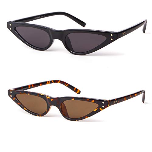 GIFIORE Retro Small Cat Eye Sunglasses Y2K Tinted Colored Lense