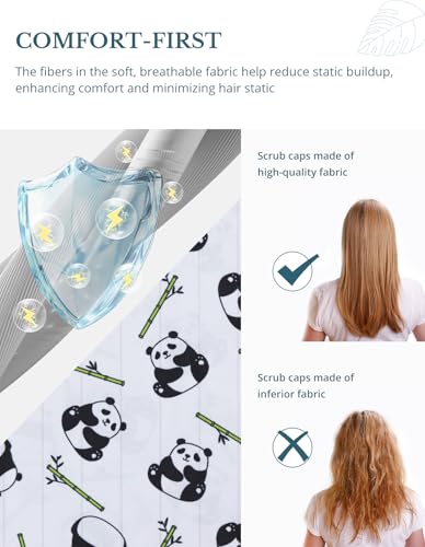 Image of Scrub Caps for Men and Women with Buttons, Classic Surgical Caps | Double-Sided Printed, Adjustable,Long Hours, Sweatbands, Fabric Help Reduce Static Buildup