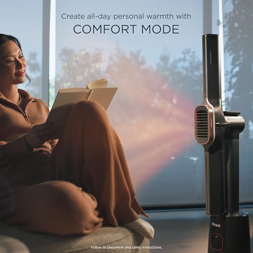 Image of Shark TurboBlade Cool + Heat - 2-in-1 Bladeless Tower Fan & Space Heater for Customizable Year-Round Indoor Use, Bedroom, Living Room, & Office | Powerful Cooling + Rapid Room Heating, Charcoal, TH202