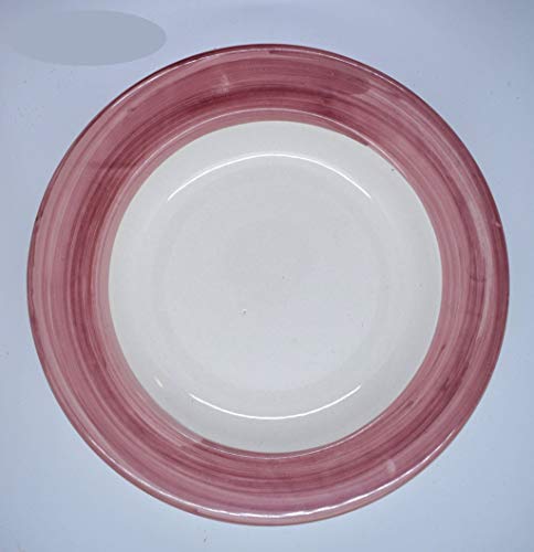  Servizio di Piatti: 6 Piani + 6 Fondi Linea Arcobaleno Ceramica Realizzato e Dipinto a mano Le Ceramiche del Castello Nina Palomba Made in Italy