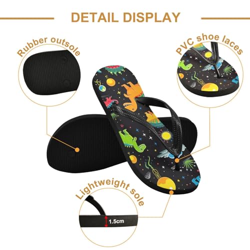 Women Beach Summer Casual Flip Flop DinosaurQuick Dry Sandals Slipper for Men 214B31052