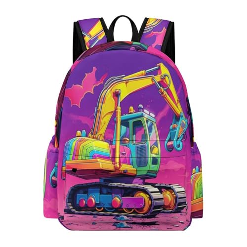 TPISLI Léger Femmes Sac À Dos Véhicule de Génie Mécanique Enfant Loisir Sac D'école Grande Capacité Sac D'université Pour Voyage Quotidien École Vacances Adolescent Backpack De Tracteur