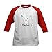 CafePress Happy Easter Baseball Jersey Kids Cotton Baseball Jersey, 3/4 Raglan Sleeve Shirt Red/White