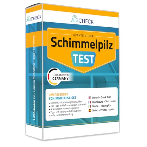 Schimmelpilz-Test für die Heimanwendung, 1 x Schimmelschnelltest zur Ermittlung eines Schimmelbefalls im Wohnraum