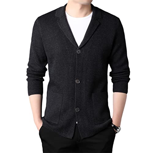 Cardigan en laine pour homme, veste chaude hiver style décontracté