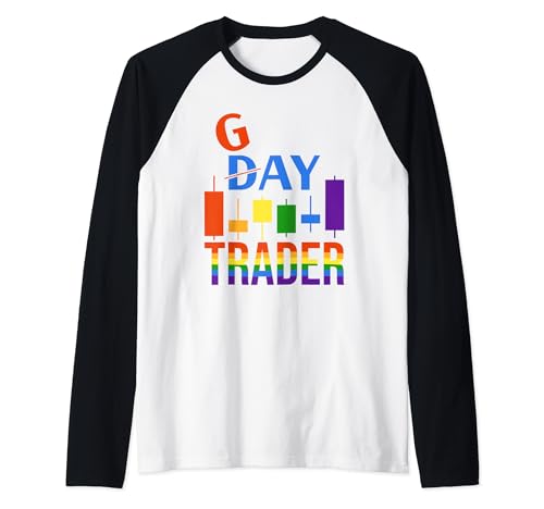 Day Strike Through Gay Trader: divertido amante del comercio LGBT Camiseta Manga Raglan