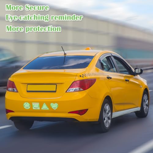 Image of 6Pcs Mint Green Irregular Car Decals, Beginner Magnet Supplies for Car Student Driver Sign, Lovely New Driver Sticker Supplies Suitable for Keeping a Safe Distance on The Road