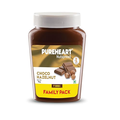 Image of Pureheart Nut Spread Choco Hazelnut (1 kg) -Delicious, Smooth & Creamy Snack, Nutty Chocolate Hazelnut Spread for Breakfast