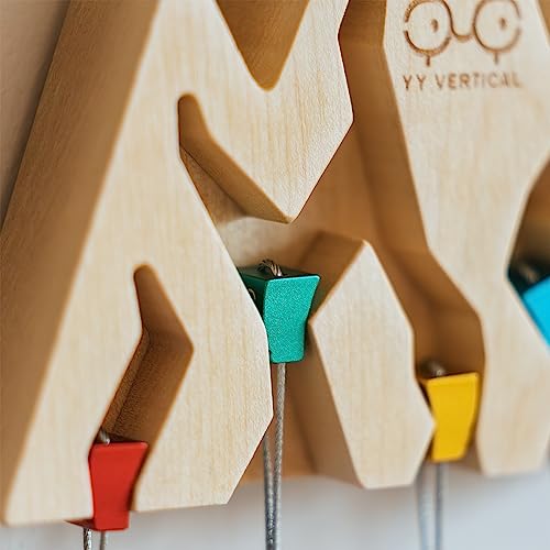 YY Vertical Mountain Decor Keyholder in Wood Wall Decor Ideal Gifts for Mountain Climbers 4 Key Rings Included Perfect for Mountain Lovers - Thumbnail 6
