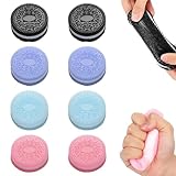 GNALIA Juguetes Antiestrés, 8 Piezas, Squishy Ultrasuave, Colores Negro, Azul, Rosa Y Morado, 3.8Cm Largo X 1Cm Alto, Para Alivio De Estrés