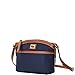 Dooney & Bourke Crossbody Bags for Women, Wayfarer Domed Nylon Crossbody Bag with Leather Strap & Front Pocket - Blue