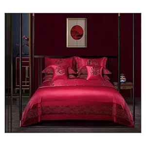 Queen Comforter Set,Luxury Solid Color Quilted Embroidered Pattern All Season Premium Bedding Set,1 Flat Sheet,1 Fitted Sheet, Toute la Saison