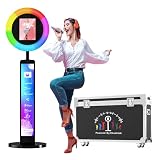 Photo Booth Compatible with Any Ipad, OHYEAHSPIN Photo Booth with Software App Control Ring Box...