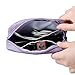 E-Tree Small Makeup Bag, Cosmetic Toiletry Skin Care Make up Little Items Pouch for Purse, Zipper Mini Tech Charger Cable Electronic Organizer Case, Travel Accessories for Women Men Teen, Purple
