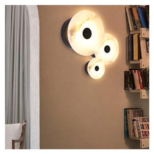 Aplique LED de mármol de 16cm con base dorada para dormitorio 4
