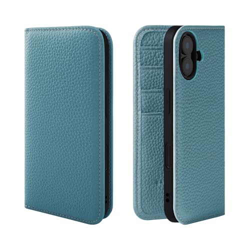 HANATORA for iPhone 16Plus �P�[�X �蒠�^ �{�v �X�}�z�P�[�X �X�}�z �X�^���h �R�[�h�z���_�[ �t�� �V�������N�J�[�t���U�[ �}�O�l�b�g�Ȃ� �V�A�� PH-16Plus-Cyan �M�t�g �a���� ���� �j�� �ޏ� ���ꂳ�� ����