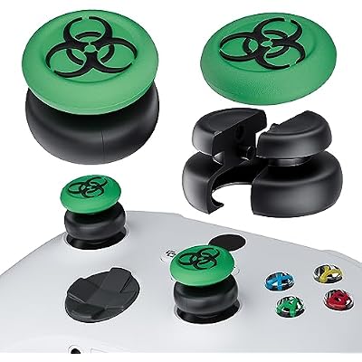 PlayRealm NO FALLING OFF Thumbstick Extender & Silicone Grip Cover 2 Sets for Xbox Series X/S & Xbox One S/X Controller