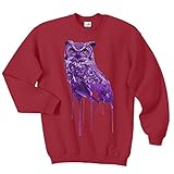 Hochwertiger Druck Ovoxo Sweatshirt Jumper Eule Drake Lil Wayne YMCMB Swaetshirt Fresh Dope Herren Damen Gr. M / 96,52 cm-101,60 cm, rot