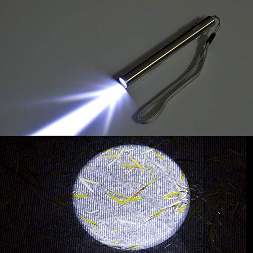 Uonlytech mini lanterna de LED USB recarregável bolso de aço inoxidável lanterna elétrica de alta lu