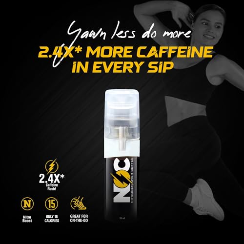 Image of NOC India's First High Caffeine Cold Brewed Coffee Shot | 2.4X High Caffeine Liquid Instant Coffee Shot | A Blend of Premium Beans From Brazil & Ethiopia | Smooth, Creamy and Low Acidic (20ml)