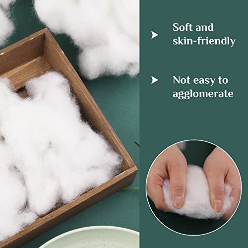 LOKUNN 2.12oz Polyester Fiber, Polyester Fiber Fill, Pillow Stuffing, Stuffing Stuffed Animal, Cushion Stuffing, High Resilience Fill Fiber for Stuffed DIY Crafts