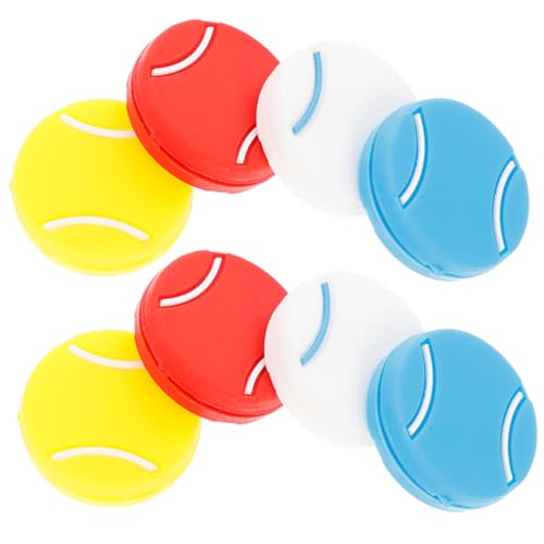 BESPORTBLE 8Pcs Tennis Racket Dampener Silicone for Improved Control and Comfort Vibrant Colors Easy to Use Tennis Accessories