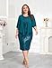 Hanna Nikole Plus Size 2 Piece Sequin Dresses Mother of Bride Dresses for Women 2024 Fashion Sime Formal Dress Peacock Blue 3XL