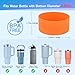 4 PCS for Stanley Boot, Silicone Bottom for Stanley Cup Boot Quencher Adventure 40oz&for Hydroflask Boot 12-24oz for Stanley Tumbler Accessories for Stanley Cup Accessories, Clear Shine Orange Blue