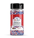 Unpretentious Red, White & Blue Sprinkles (1 Cup), Patriotic Jimmies, Decorative Dessert Topping