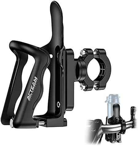 Bike Cup Holder, Motorcycle Water Bottle Holder 360° Rotation Adjust Bicycle Handlebar Water Bottle Cages, Upgraded Expandable Design Drink Holder for Bicycle, Motorcycle, ATV, Stroller, Wheelchair