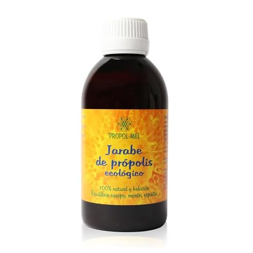 Propol-Mel - Jarabe de Propolis Bio | 250 ml | Antiséptico Natural y Antiinflamatorio | Para la Tos y la Mucosidad en la Garganta | Sin Gluten | Fluidifica la Mucosidad | Lubrica la garganta
