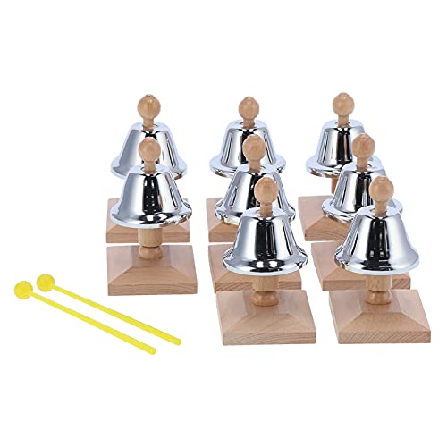 8 Stks Hand Bells Set, 8 Note Handbells Aluminium Percussie Muzikale Party Instrument voor Kinderen