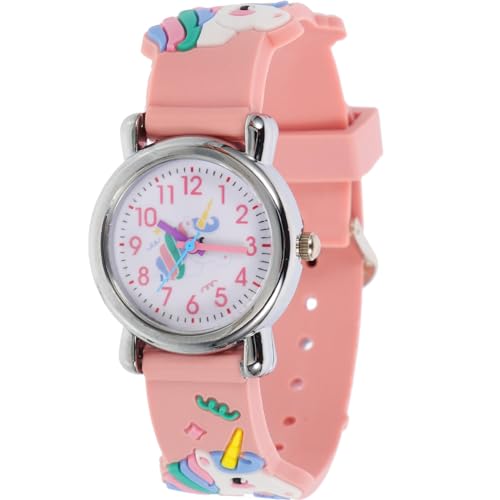 Gatuida Children's Cartoon Watch Toddler Watches for Girls Ages 3 Kids Watches for Girls Ages 5-7 Silicone Watch Girls Watches Unicorn Pattern Kids Watch Quartz Boy Girl Student Silica Gel