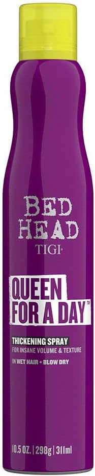 Bed Head by TIGI Queen For a Day Thickening Hair Volume Spray, Texture Spray for Fine, Flat, Thin Hair, Professional Volumising Hair Thickening Products, 311ml