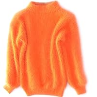 KEYULI Angora Cachemire Mélange Lâche Chaud Pull Décontracté Épais