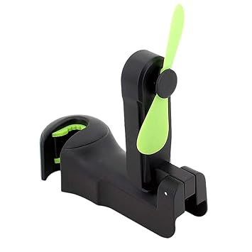 Zimba 2-in-1 Car Headrest Hand Door Hook with Fan Universal Vehicle Car Back Seat Headrest Hanger Holder Organizer(Black)(3 Mode)