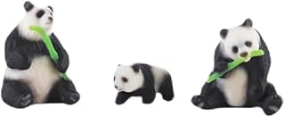 Colcolo Mini Fairy Garden Panda Statue Tiny Pandas Model 1:87 Scale Miniature Scene Cute Dollhouse Mini Animal Ornament Diorama Collection Ornament, Style A